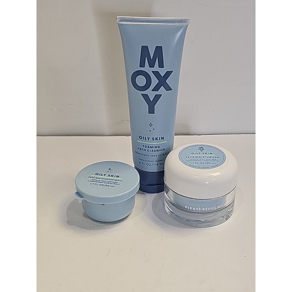 NEW 3-PACK Bath & Body Works Moxy Oily Skin Face Scrub Moisturizer & Mask